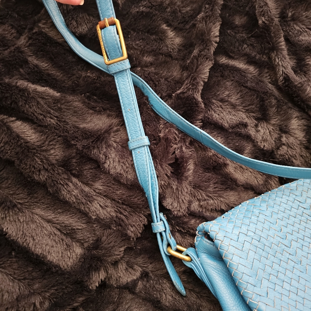 Elliott Lucca Blue Jean Leather Crossbody Bag - Picture 14 of 15